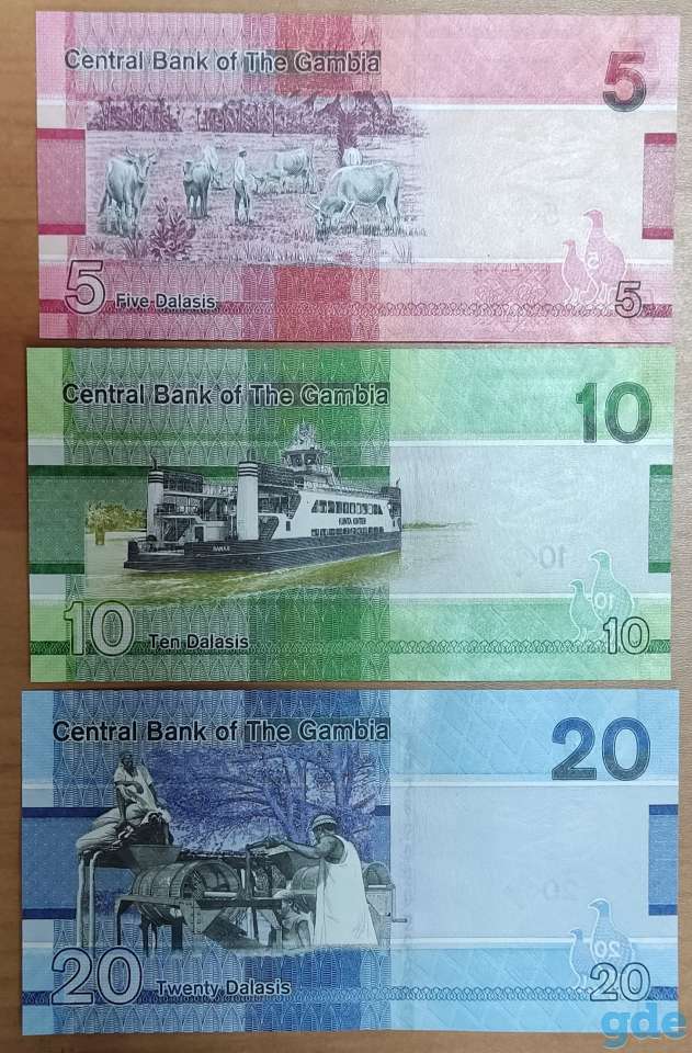 Набор банкнот Гамбии 2019 года, фотография 1