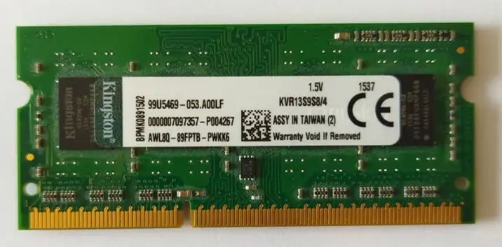 Оперативная память KVR13S9S84 1.5V для ноутбука, фотография 1