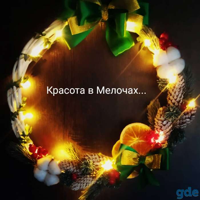 Рождественские венки на двери, фотография 8