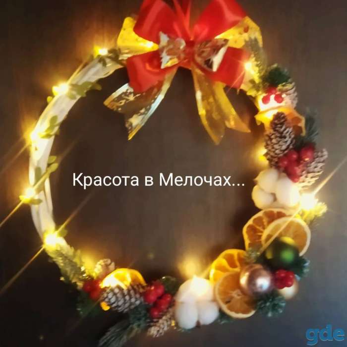 Рождественские венки на двери, фотография 6