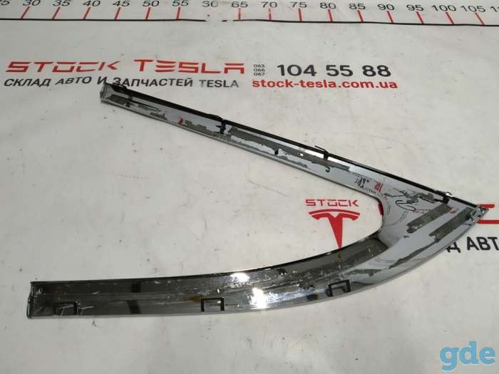 Зап. части для авто Tesla. Молдинг хром стекла крыла заднего правого (форточки) Tesla model XFX, фотография 2