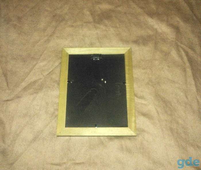 Фоторамка деревянная 15x21см со стеклом (зелёный цвет), фотография 2