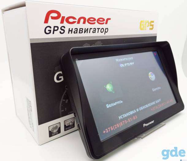 GPS-навигатор Pioneer PM-710HD 256Mb, навигатор с козырьком для машины, фотография 6