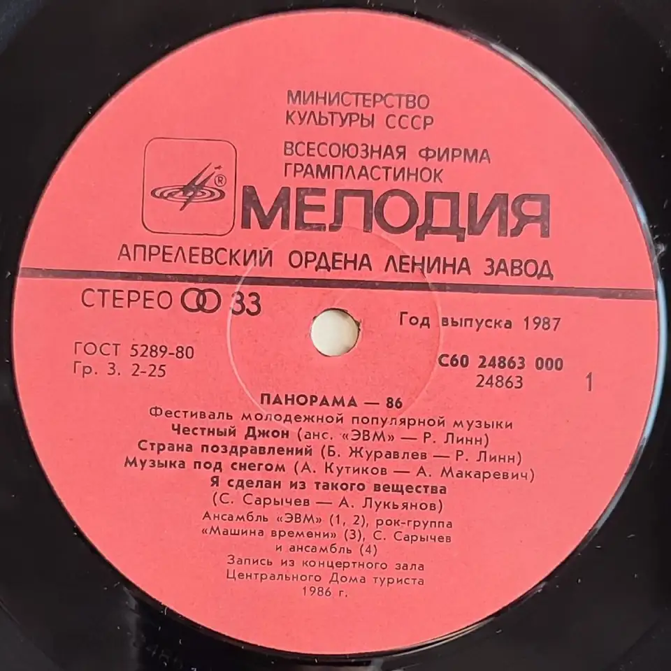 Грампластинка Панорама-86 (1-ый выпуск) (1987), фотография 5