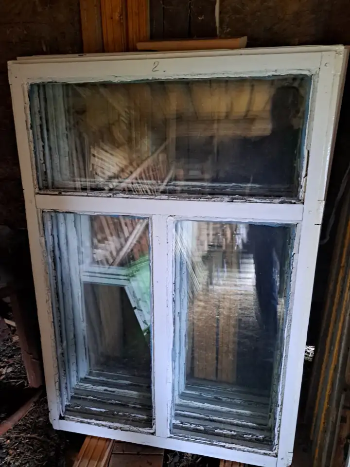 Окна деревянные для дома, сарая, теплицы, б.у, фотография 2