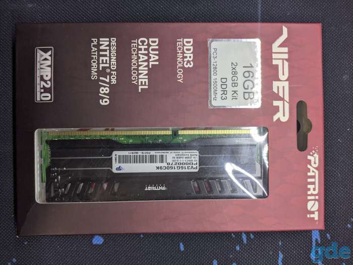 Patriot Viper 3 Black Mamba 16GB (2x8) KIT DDR3, фотография 2