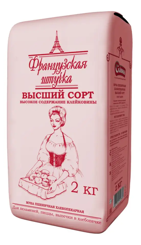 Мука пшеничная Французская штучка ХЛЕБОПЕКАРНАЯ 2 кг, фотография 2
