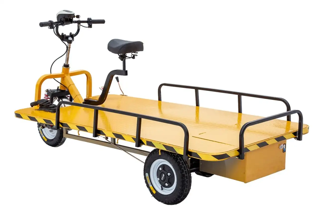 Платформенная тележка электрическая rutrike такса вайд, фотография 6