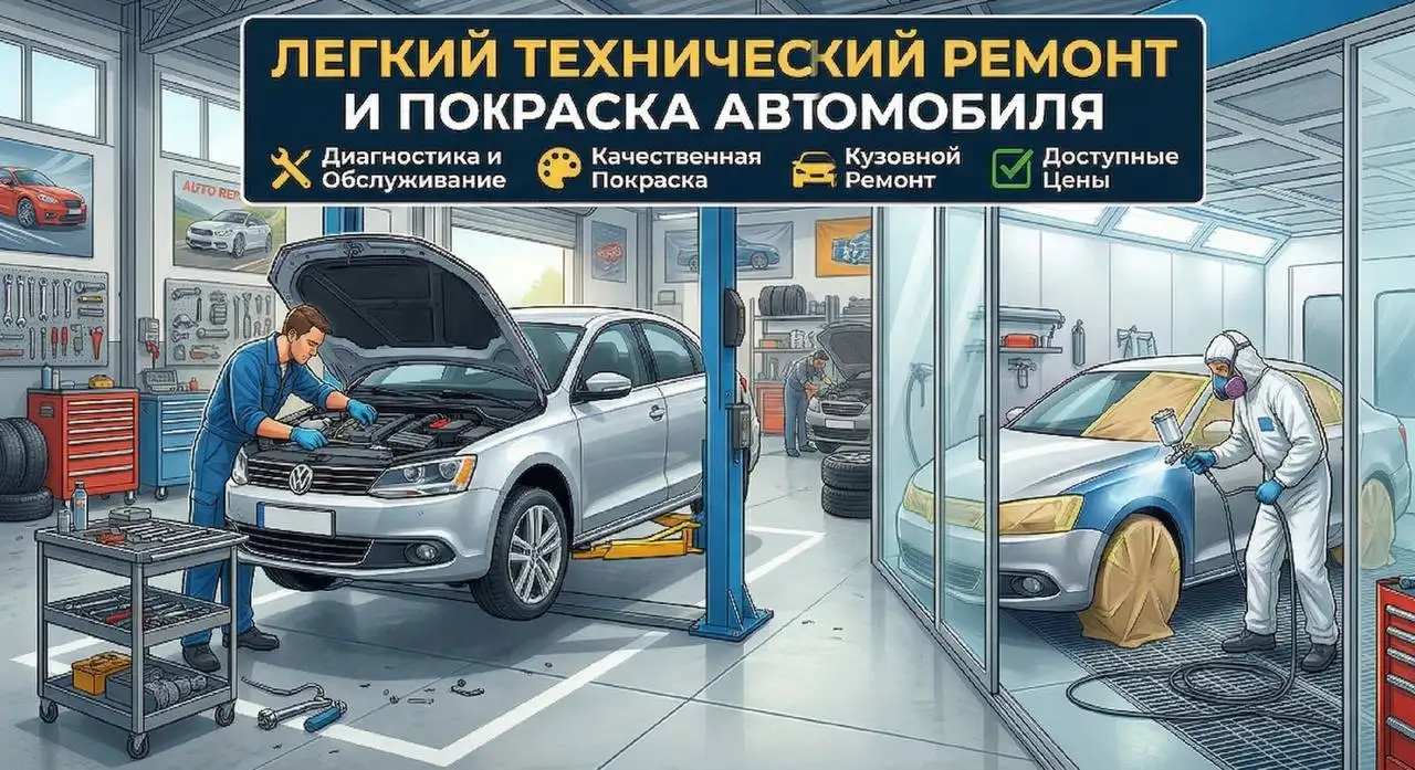Качественный ремонт и покраска автомобилей Мы предлагаем полный спектр услуг по ремонту автомобилей и профессиональной п, фотография 1