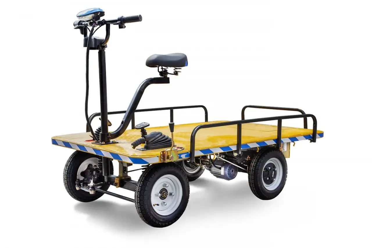 Платформенная тележка электрическая rutrike склад 1500, фотография 1