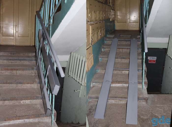 Пандусы металлические откидные для колясок внутриподъездные., фотография 3