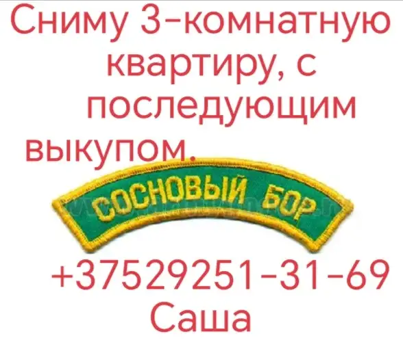Съем 3-комнатной квартиры с последующим выкупом Сосновый бор, фотография 1