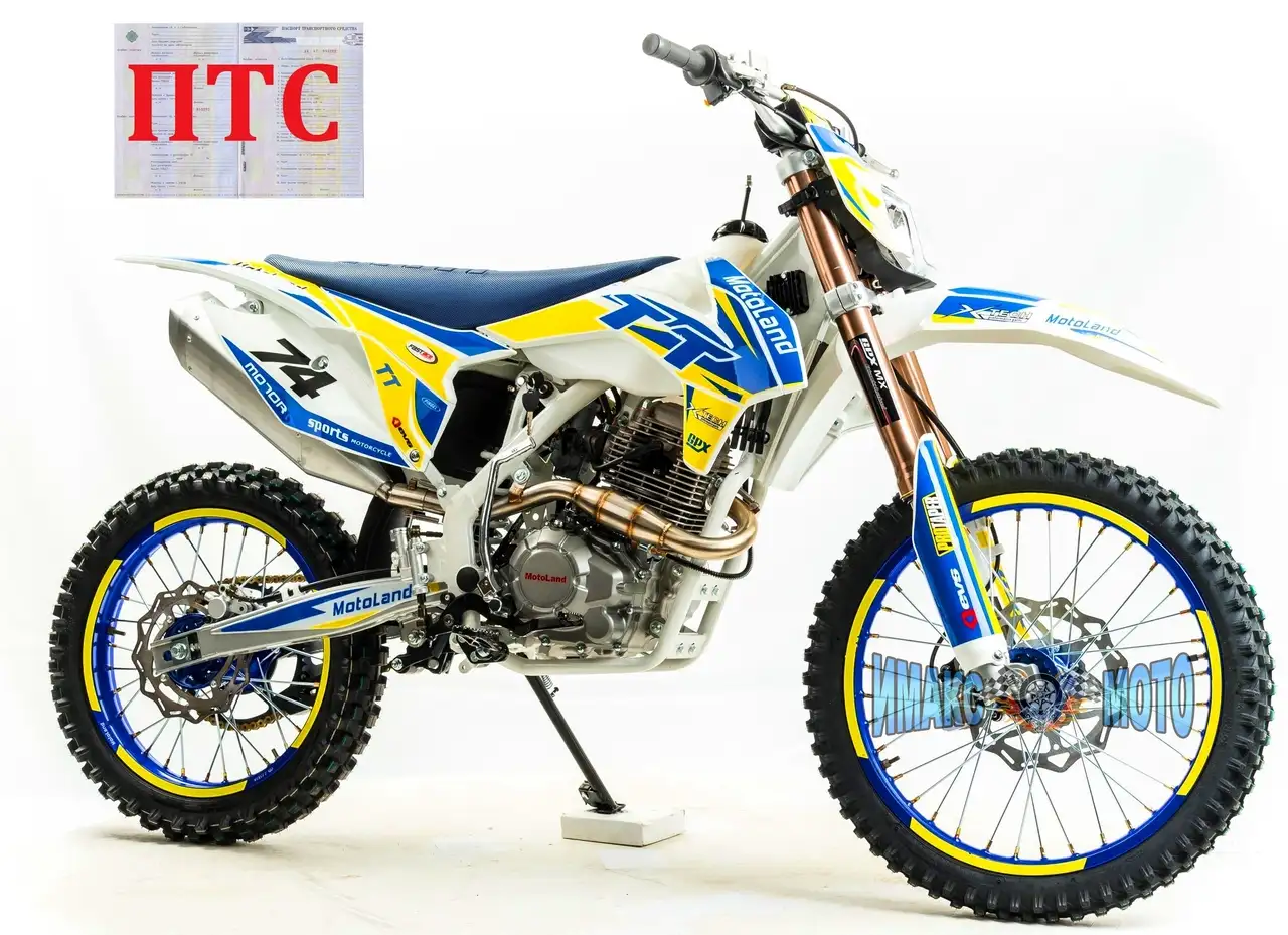 Мотоцикл кросс motoland tt 250 (172fmm) с птс, фотография 1