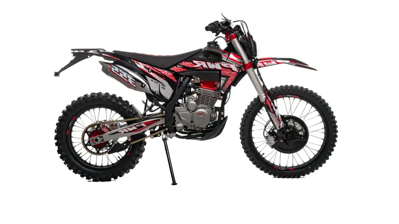 Мотоцикл кросс pwr fz300 (pr5 4v) красный, фотография 1