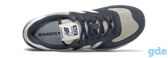 ОРИГИНАЛЬНЫЕ КРОССОВКИ New Balance ML574ESQ из Европы.  Натуральная Замша. Цвет Синий, Серый, Белый.  Размер USA 11/ UK, фотография 3