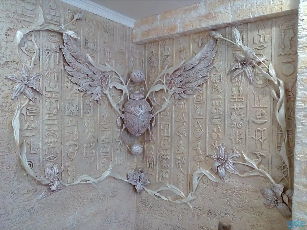 услуги по созданию рельефных 3D панно, барельефов, лепнины, росписи, фотография 5