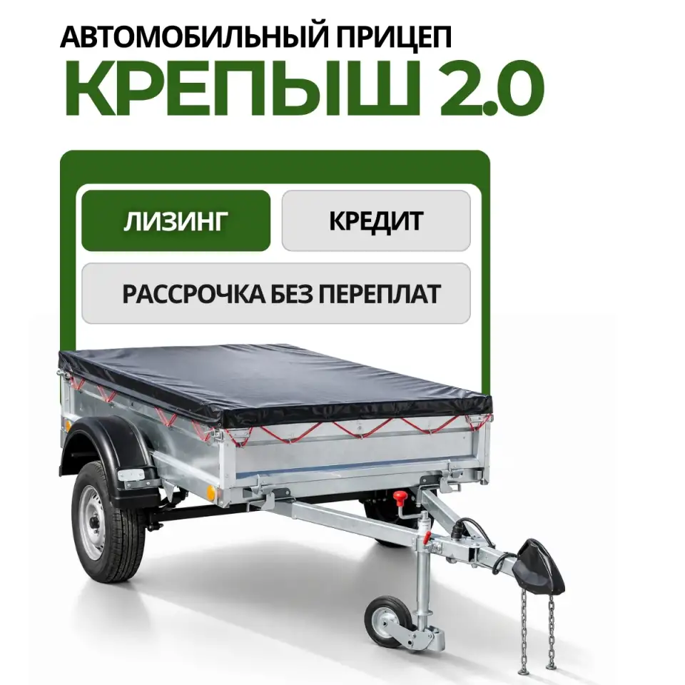 Автомобильный прицеп Крепыш 2.0 (2,0х1,26 м), фотография 1