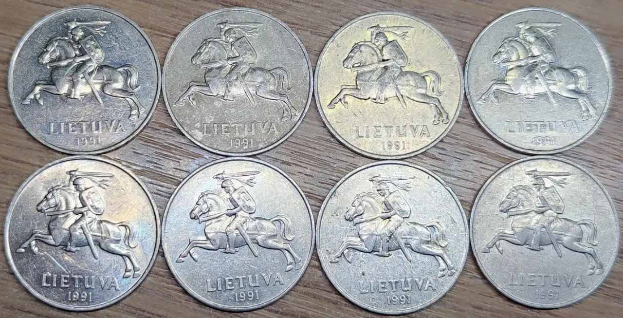 1, 2, 5 центов 1991 (Centai) Литва, фотография 8
