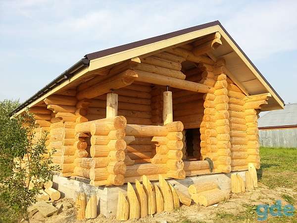 Дома бани под ключ из оцилиндрованного бревна, фотография 7