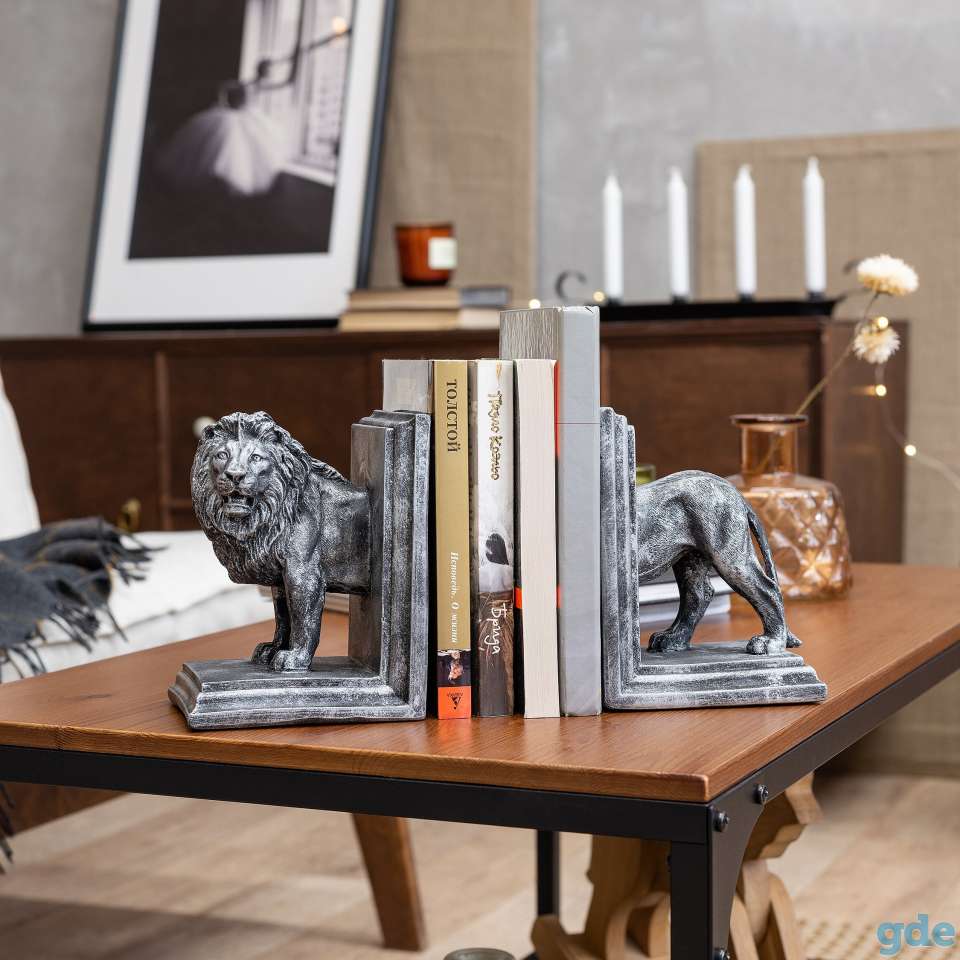 Держатель для книг Лев, подставка для книг, фотография 1