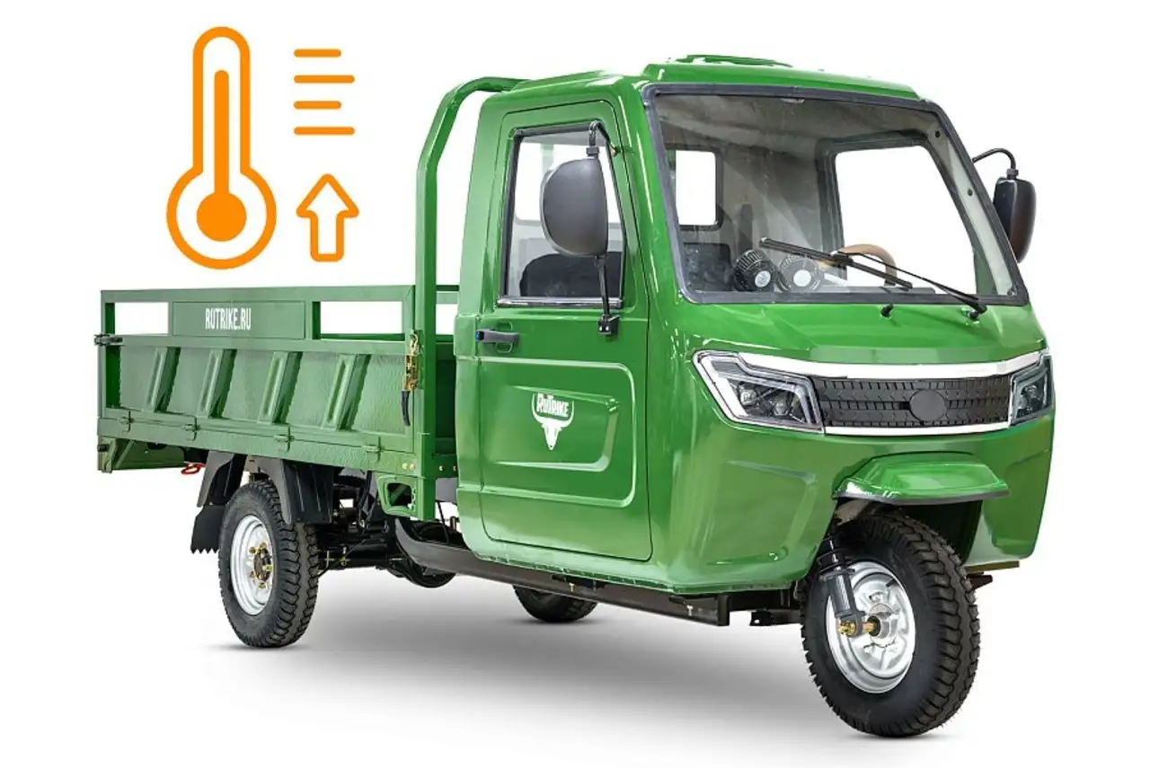 Грузовой электротрицикл rutrike фактор next обогрев 2600 60v2000w, фотография 1