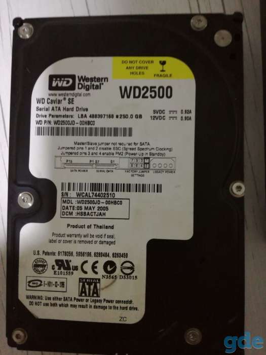 Жёсткий диск (HDD) Western Digital 250 GB Sata, фотография 1