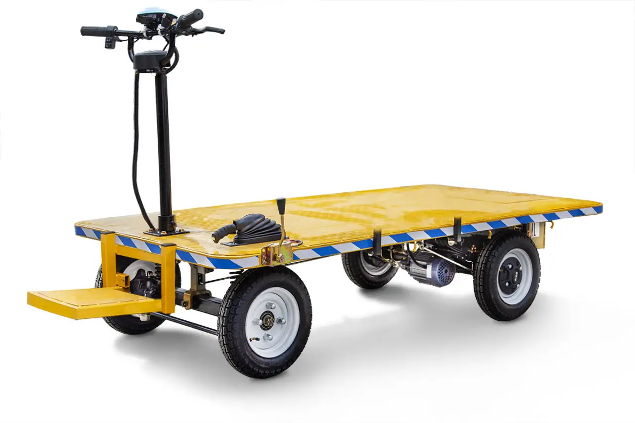 Платформенная тележка электрическая rutrike склад 2000 п, фотография 1