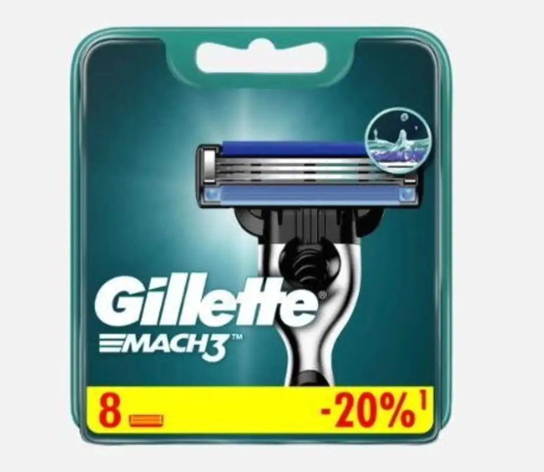 Сменные кассеты для бритья gillette mach3 8 шт., фотография 1