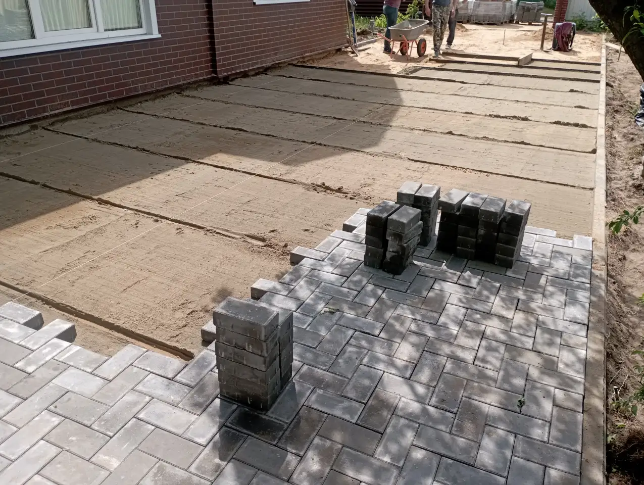 Укладка тротуарной плитки, фотография 4