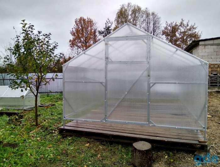 Теплица ИМпласт-Классик Домиком. 3х4м, 3х6м, 3х8м, 3х10м. NEW 2019. Усиленный Каркас 25х25 мм. Гарантия 10 лет. Доставка, фотография 5