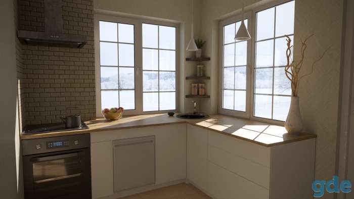 3D визуализация интерьера по вашему чертежу.  Работаю в 3Ds Max и corona render.  Цена 9 руб. кв/м. Две картинки входят, фотография 2