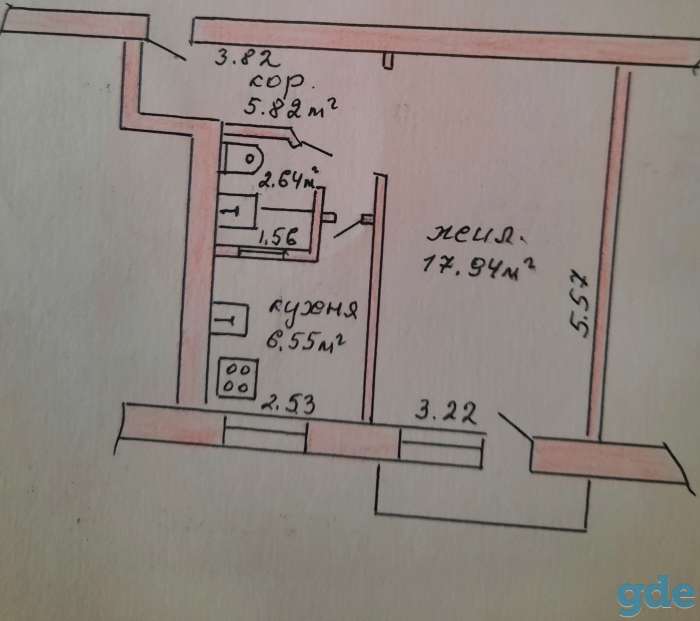Продам 1-ю квартиру по ул.Октябрьской,в г. Бобруйске, фотография 5