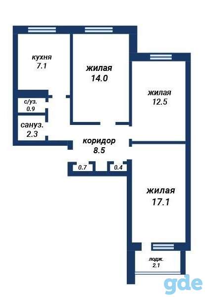 Продаётся 3-комнатная квартира около метро Каменная Горка, фотография 1