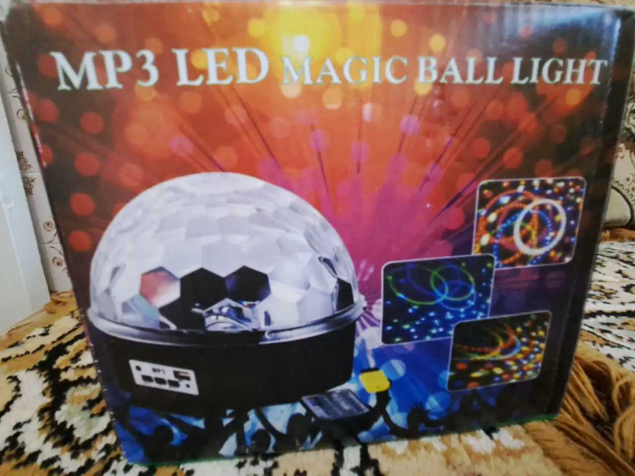 Светодиодный диско-шар MP3 Led Magic Ball Light с пультом управления, фотография 1