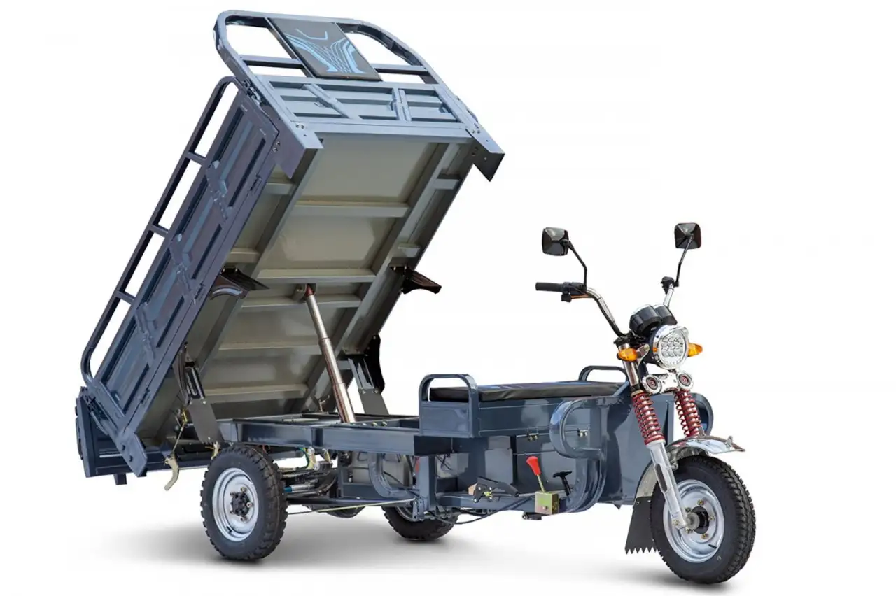 Грузовой электротрицикл rutrike титан 2000 гидравлика 60v1500w, фотография 1