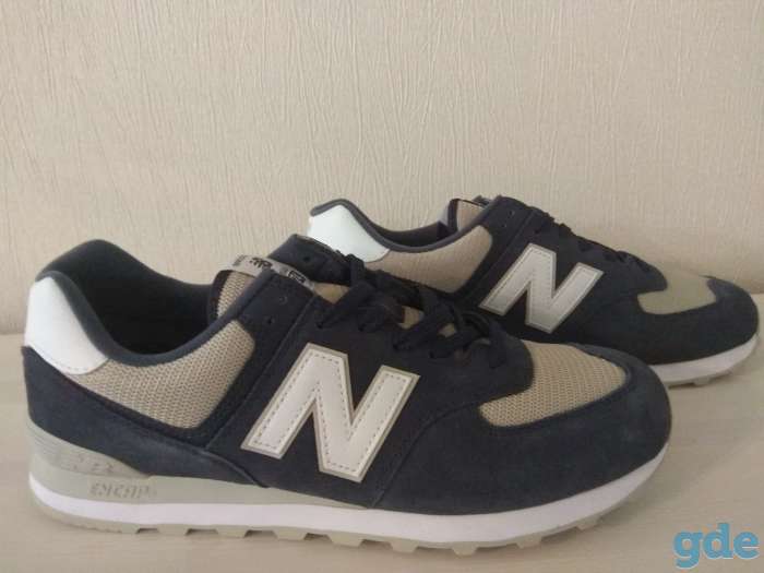 ОРИГИНАЛЬНЫЕ КРОССОВКИ New Balance ML574ESQ из Европы.  Натуральная Замша. Цвет Синий, Серый, Белый.  Размер USA 11/ UK, фотография 4