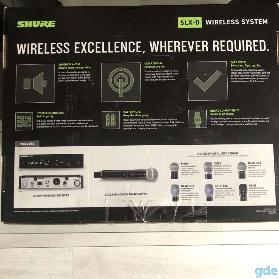 Продам микрофон SHURE SLXD24E/E58, фотография 4