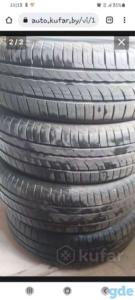 Продам шины б/у  4 шт 185/60/15, фотография 1