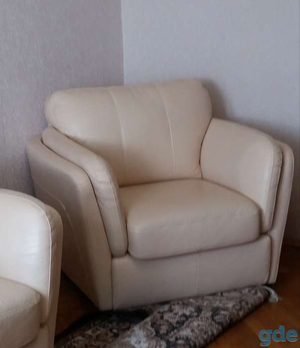 Продам мягкий угол ( диван+кресло). Можно отдельно. Натуральная кожа, фотография 2