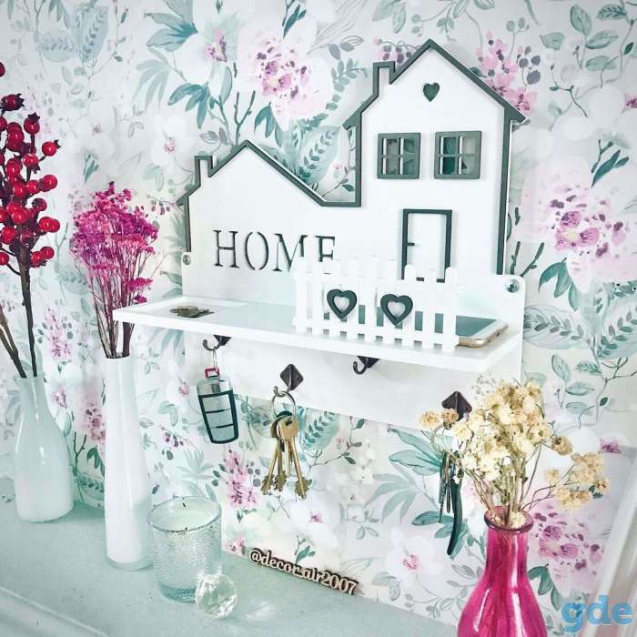 Ключница Белая Настенная «HOME Компакт», фотография 2