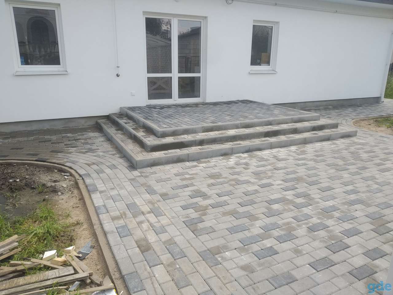 Укладка тротуарной плитки, фотография 11