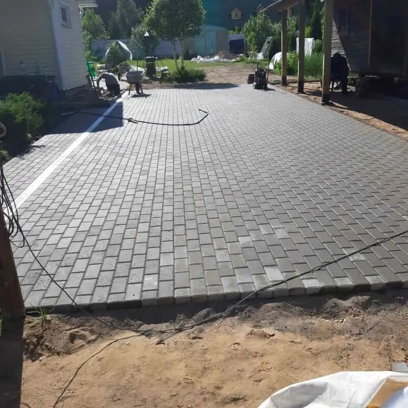 Укладка тротуарной плитки и бортов, фотография 3