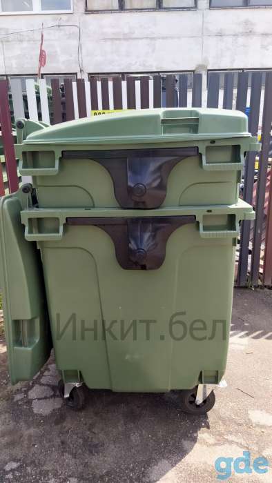 Мусорный контейнер SULO (Германия) 1100 л зеленый., фотография 2