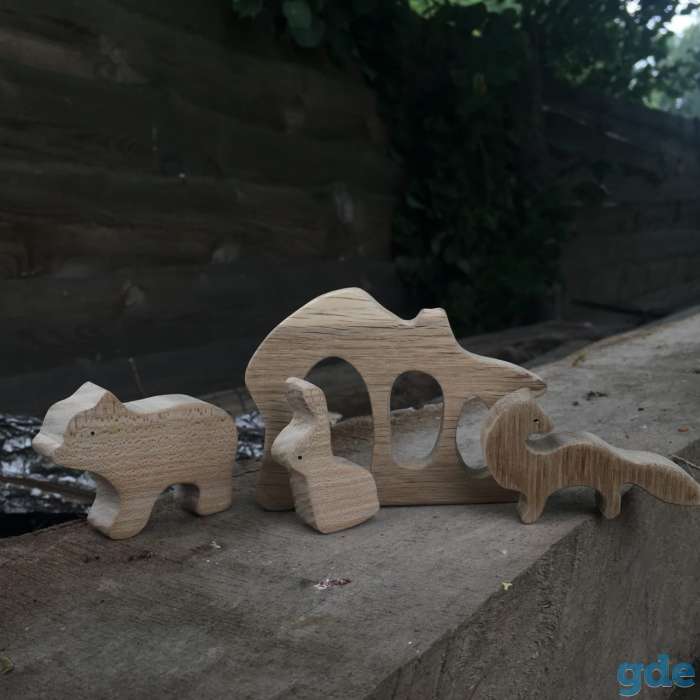Набор лесных животных игрушек из массива, фотография 2