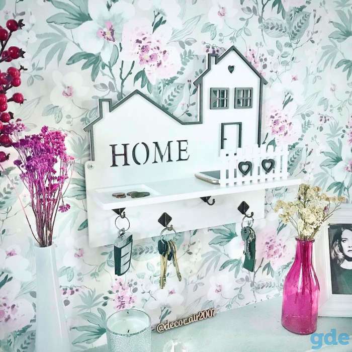 Ключница Белая Настенная «HOME Компакт», фотография 1