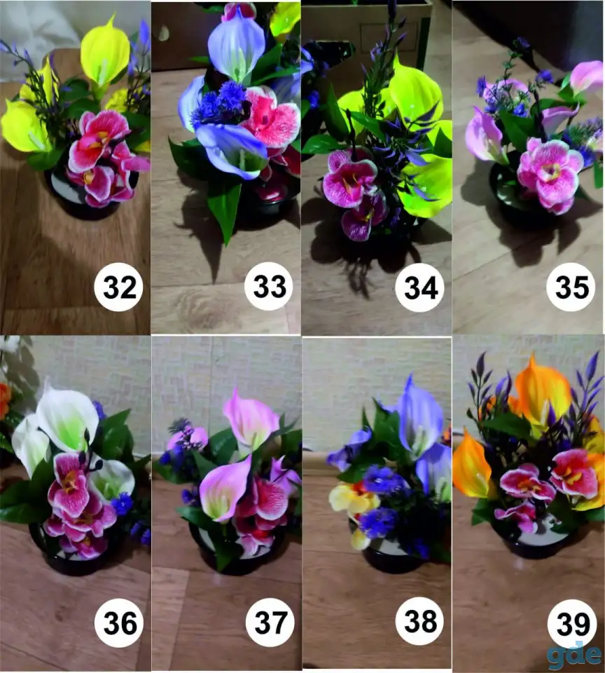 Композиции из искусственных цветов., фотография 8