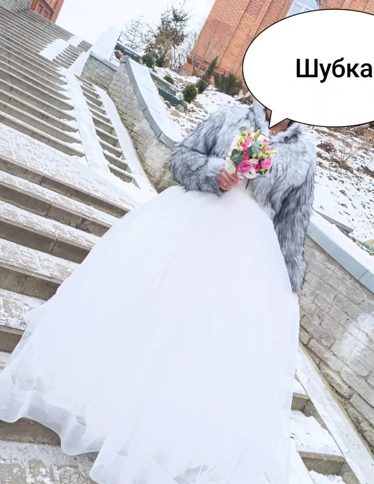 Шубка свадебная меховая накидка монто на сутки, фотография 3