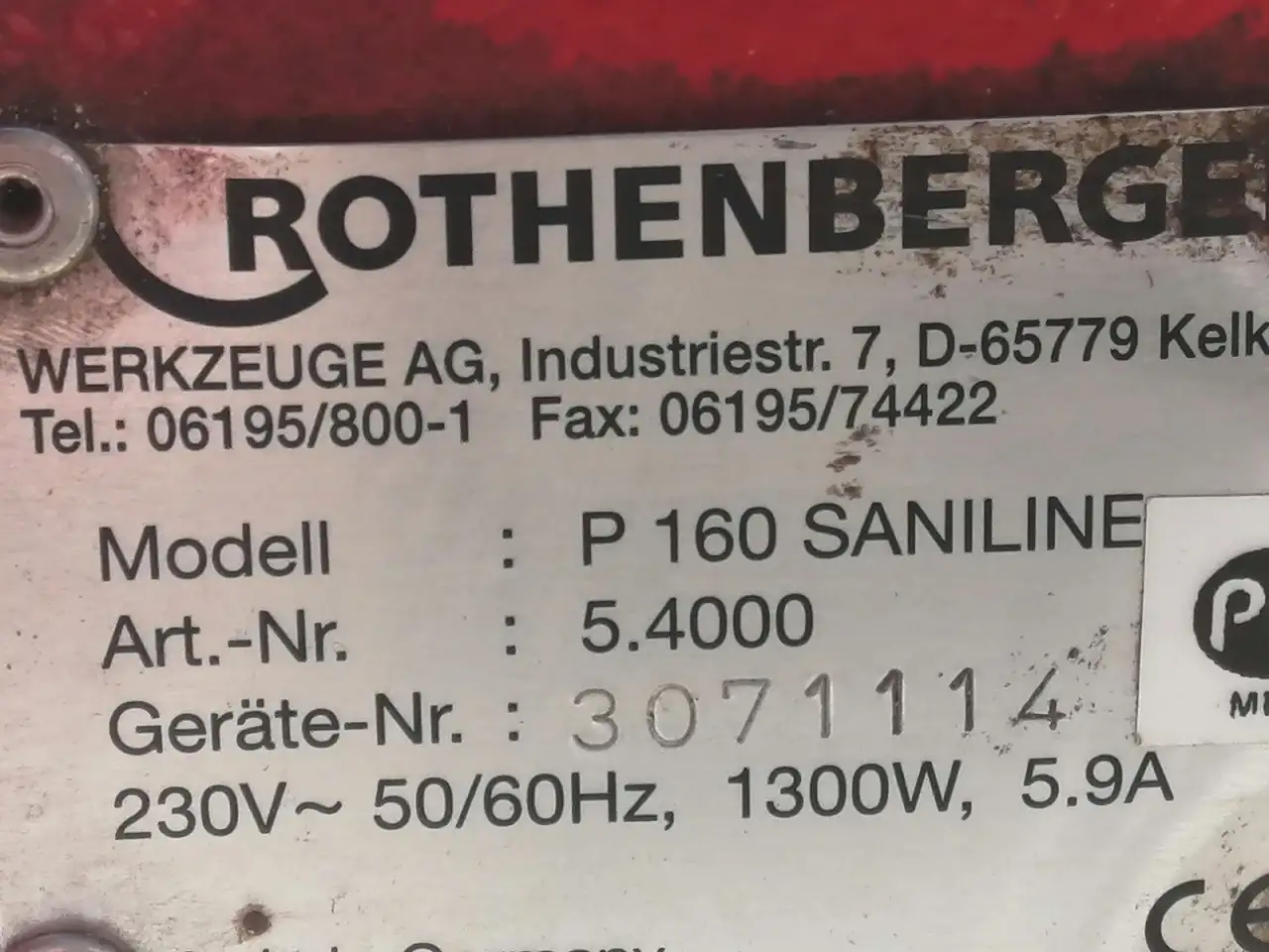 Аппарат для стыковой сварки Rothenberger Roweld P 160, фотография 6