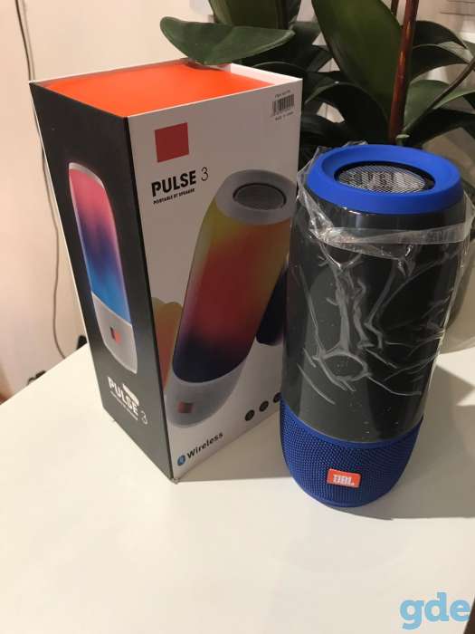 Колонки jbl puls 3 (синяя и красная), фотография 3