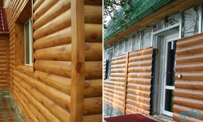 САЙДИНГ металлический БлокХаус Под Бревно ECOSTEEL, фотография 1